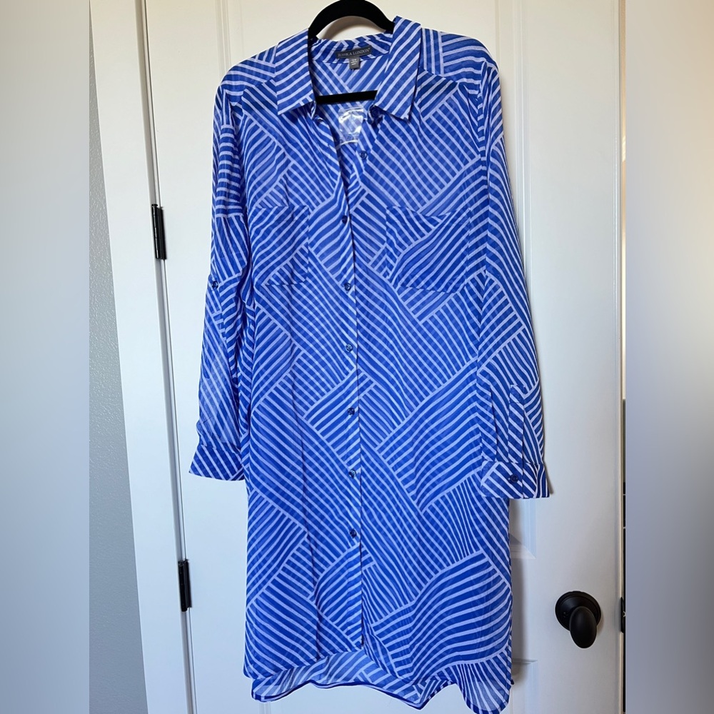 NWT Geographic Print Swim Coverup Plus Size 24W
